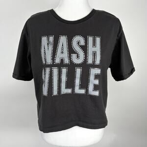 Organic Collective Nashville Graphic Tee Size Large Gray Country Western Rodeo